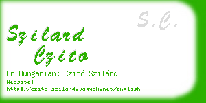szilard czito business card